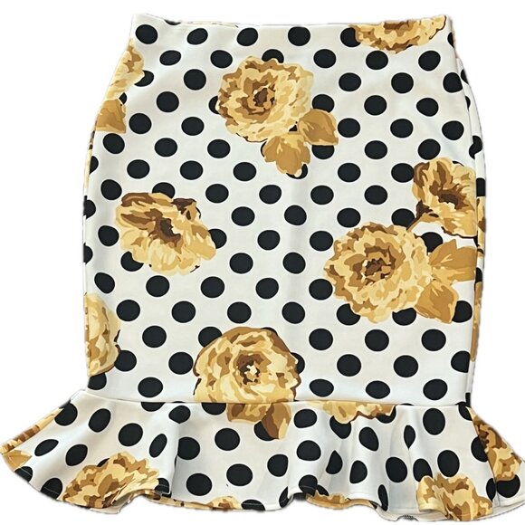 Fun Flare Pencil Skirt with Ruffle - Picture 1 of 2